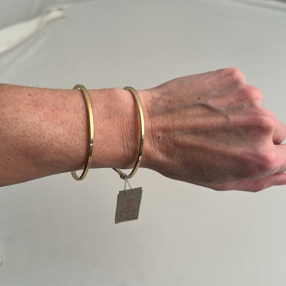 Evereve polished 14k gold plated brass abstract cuff bracelet - Picture 3 of 5
